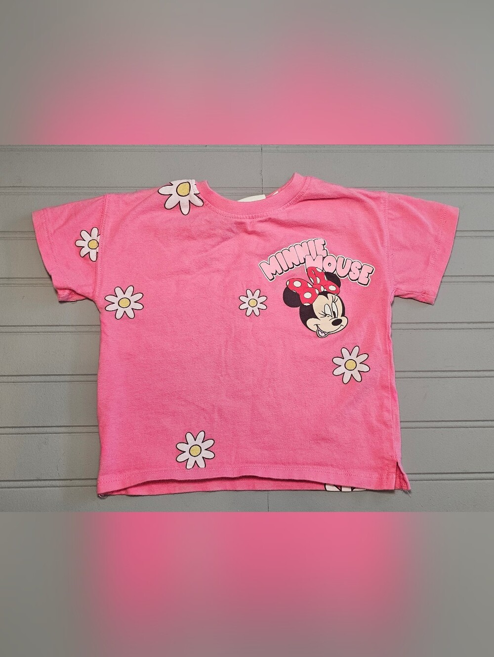 [3 Items For $20 In Bundle*] Zara Disney Pink Minnie Mouse T-Shirt 2 Years